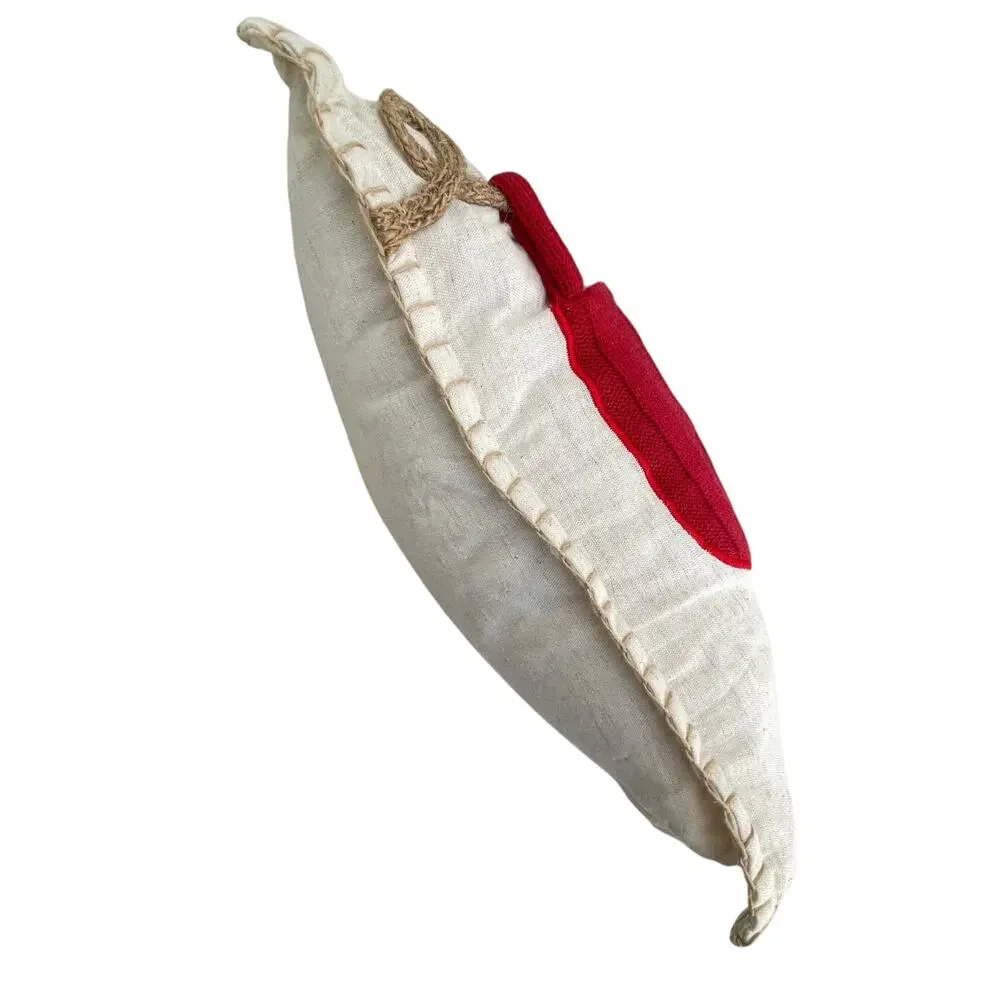 Pier 1 Christmas Hanging Stocking Pillow Rectangular Lumbar Vtg Holiday READ